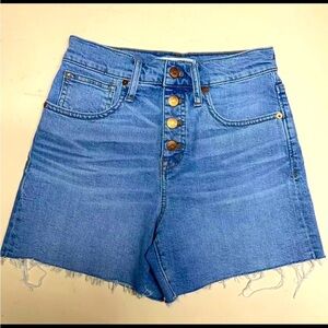 Madewell Shorts Women’s Size 24 Jorts Denim Button Fly Cutoffs High Rise